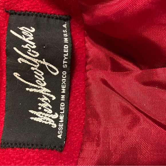 Vintage Miss New Yorker Red Wool coat size large - Picture 5 of 7